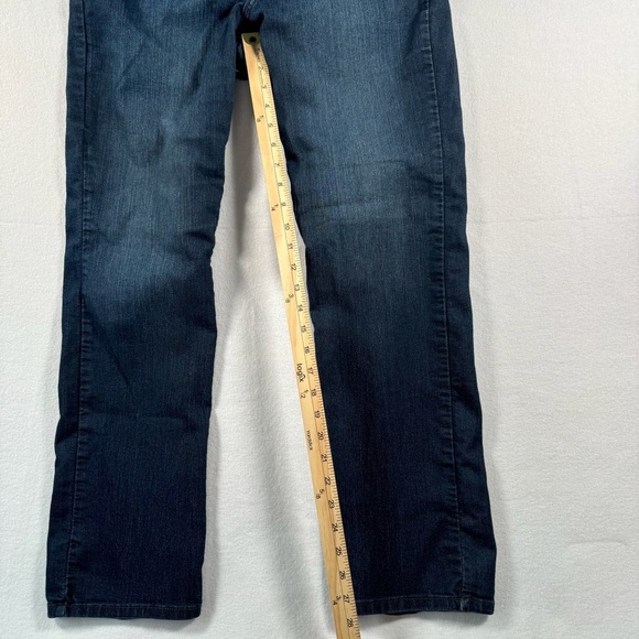 NYDJ Straight Leg Jeans Womens Size 6 Dark Blue Mid Rise - Picture 11 of 14